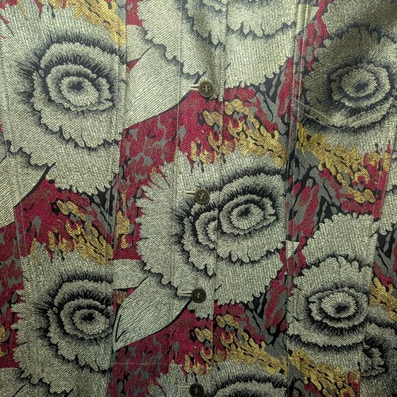 Vintage CHICO"S Design Tapestry Jacket 90s Silk Print US Size 8 - Picture 8 of 12